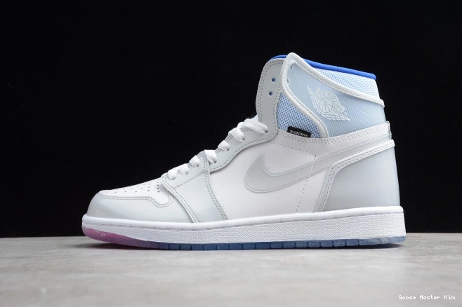 CK6637-104 Racer Air Blue Jordan 1 Zoom High White Retro 0726